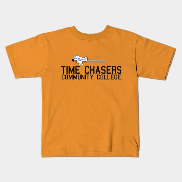 Time Chasers Community College Kids T-Shirt by gracillius